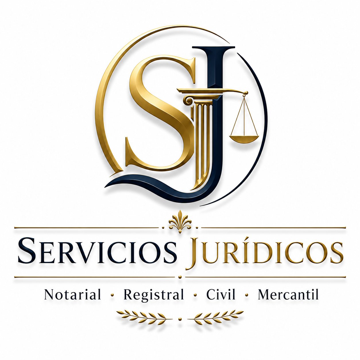 Logotipo Servicios Jurídicos, Notarial, Registral, Civil y Mercantil